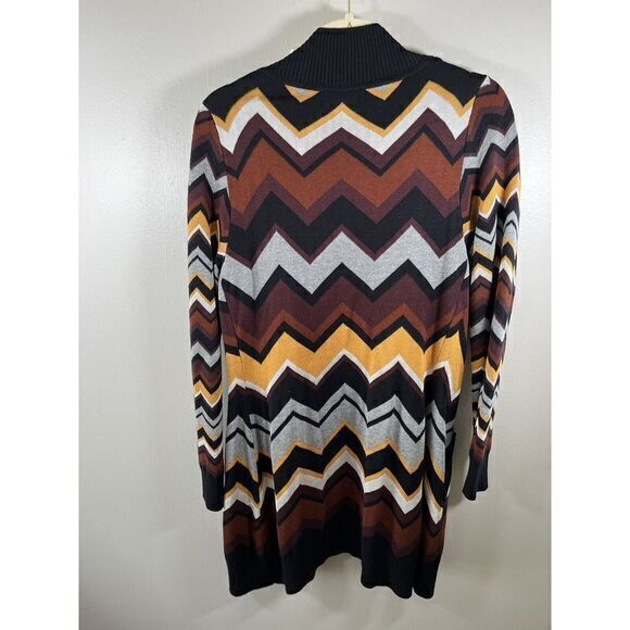 Missoni for Target Womens Size XS Open front Cardigan Long Sleeve Chevron Brown - Picture 10 of 11